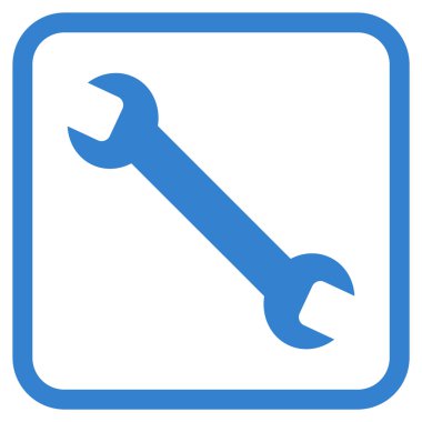 İngiliz anahtarı vektör simgesi bir çerçeve içinde