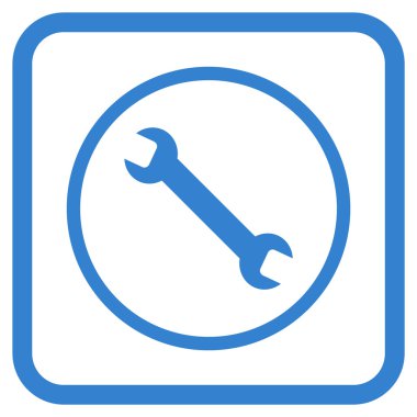 İngiliz anahtarı vektör simgesi bir çerçeve içinde