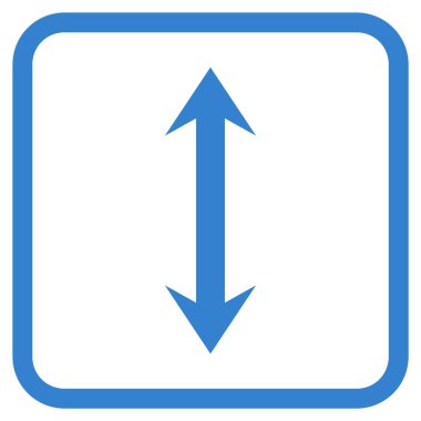 Dikey Çevir vektör simgesi bir çerçeve içinde