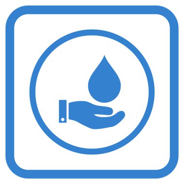 Su Servisi vektör simgesi bir çerçeve içinde