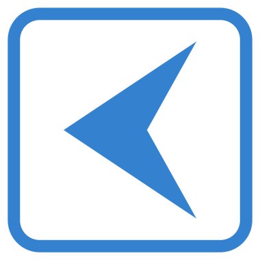 Ok ucu sol vektör simgesi bir çerçeve içinde