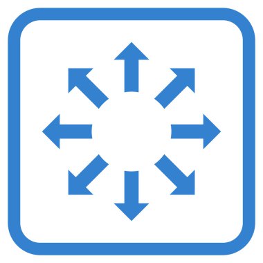 Genişletin okları vektör simgesi bir çerçeve içinde