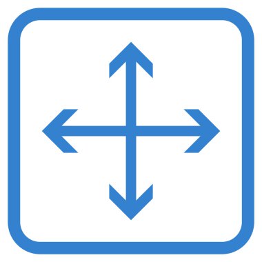 Genişletin okları vektör simgesi bir çerçeve içinde