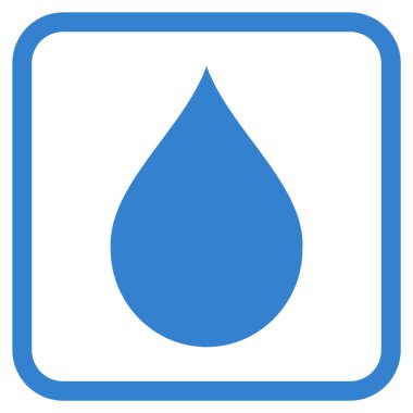 Damla vektör simgesi bir çerçeve içinde