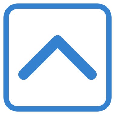 Yön yukarı vektör simgesi bir çerçeve içinde