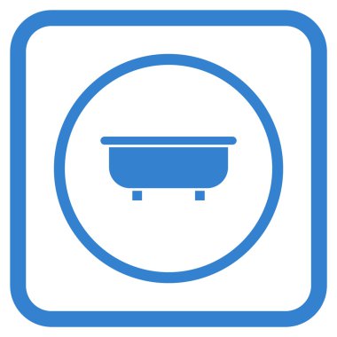 Küvet vektör simgesi bir çerçeve içinde