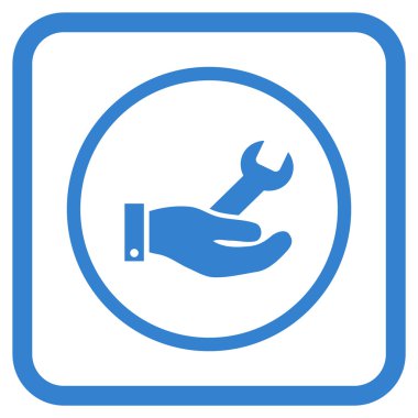 Onarım hizmeti vektör simgesi bir çerçeve içinde