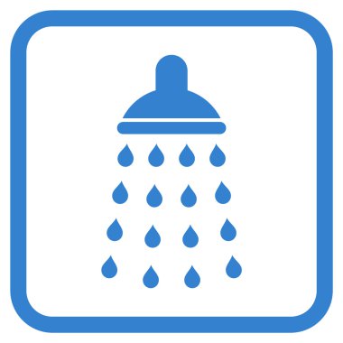 Duş vektör simgesi bir çerçeve içinde