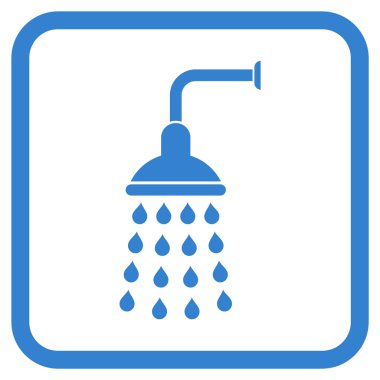 Duş vektör simgesi bir çerçeve içinde