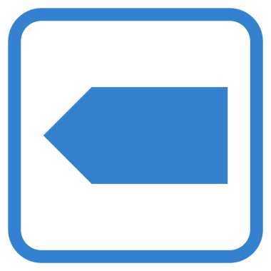 Yön sol vektör simgesi bir çerçeve içinde