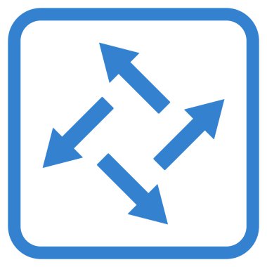 Santrifüj oklar bir çerçeve içinde simge vektör