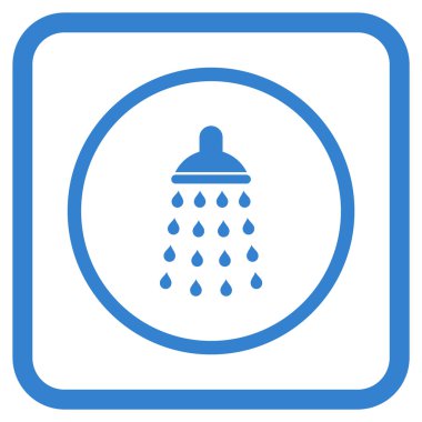 Duş vektör simgesi bir çerçeve içinde