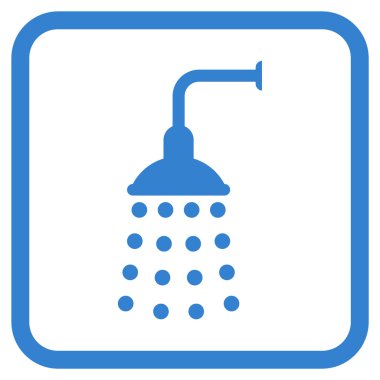 Duş vektör simgesi bir çerçeve içinde