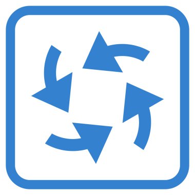 Siklon oklar bir çerçeve içinde simge vektör