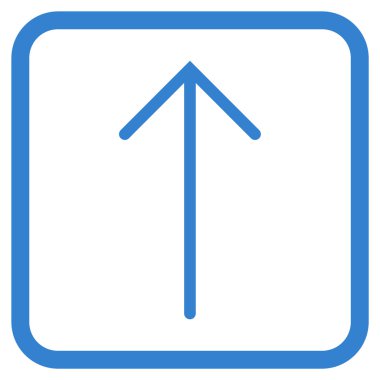 Vektör simgesi bir çerçeve içinde yukarı ok