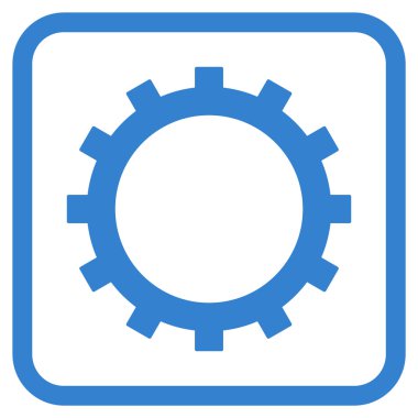 Dişli vektör simgesi bir çerçeve içinde