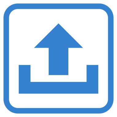 Vektör simgesi bir çerçeve içinde upload