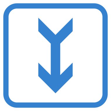 Vektör simgesi bir çerçeve içinde aşağı ok