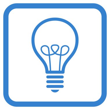 Lamba ampul vektör simgesi bir çerçeve içinde