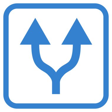 Vektör simgesi bir çerçeve içinde yukarı okları bölme