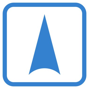 Vektör simgesi bir çerçeve içinde yukarı ok ucu