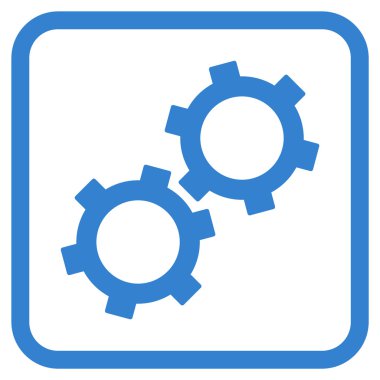 Gears'ı vektör simgesi bir çerçeve içinde