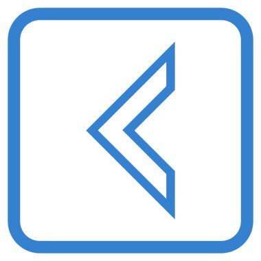 Ok ucu sol vektör simgesi bir çerçeve içinde