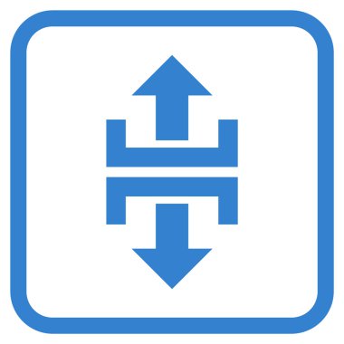 Düşey yönde vektör simgesi bir çerçeve içinde bölmek