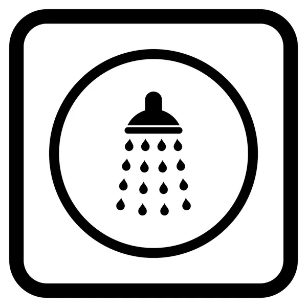 Shower Vector Icon In a Frame — Stockvector