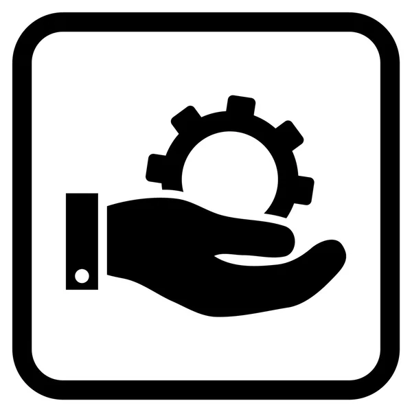 Service-Vektor-Symbol in einem Frame — Stockvektor