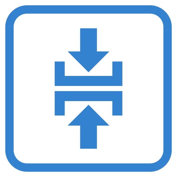 Druk op verticale richting Vector Icon In een Frame — Stockvector