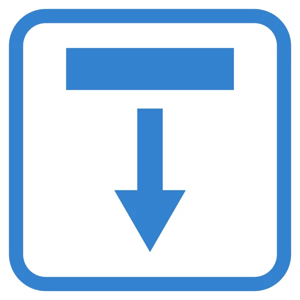 Tirez vers le bas Icône vectorielle dans un cadre — Image vectorielle