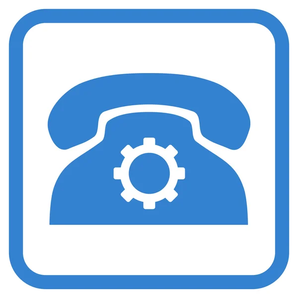 Vektorsymbol für Telefoneinstellungen in einem Frame — Stockvektor