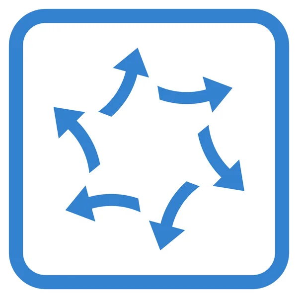 Setas centrífugas vetor ícone em um quadro —  Vetores de Stock