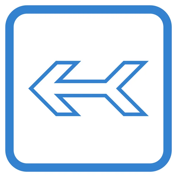 Flecha izquierda Vector icono en un marco — Vector de stock