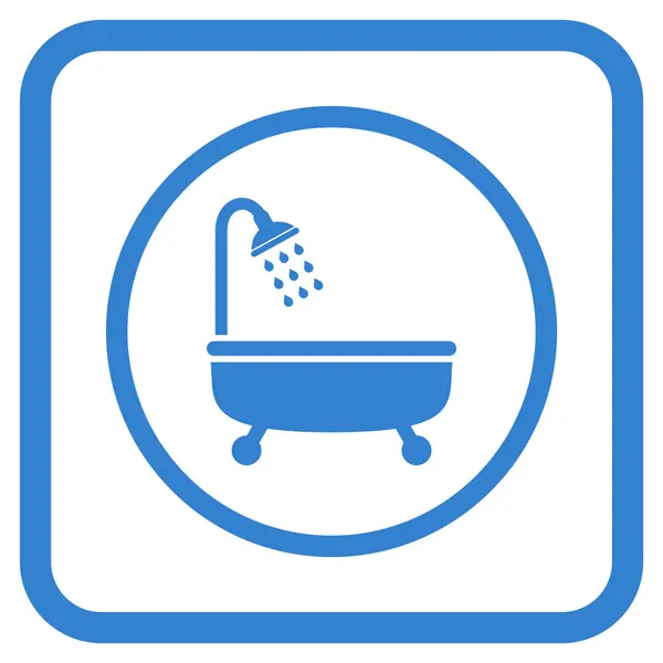 Vector de baño de ducha icono en un marco — Archivo Imágenes Vectoriales