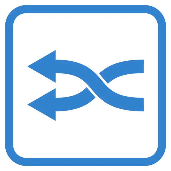 Shuffle Arrows Left Vector Icon In a Frame — Stock Vector