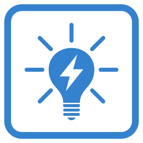 Icône vectorielle d'ampoule électrique dans un cadre — Image vectorielle