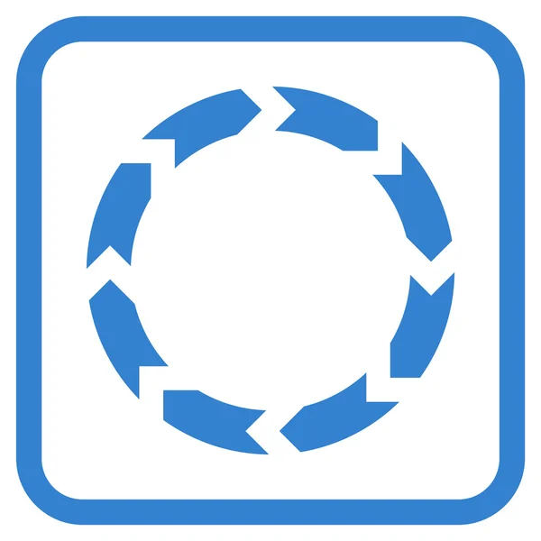 Icône vectorielle de circulation dans un cadre — Image vectorielle