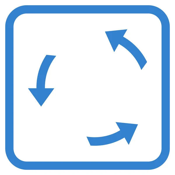 Ccw-Vektorsymbol in einem Rahmen drehen — Stockvektor