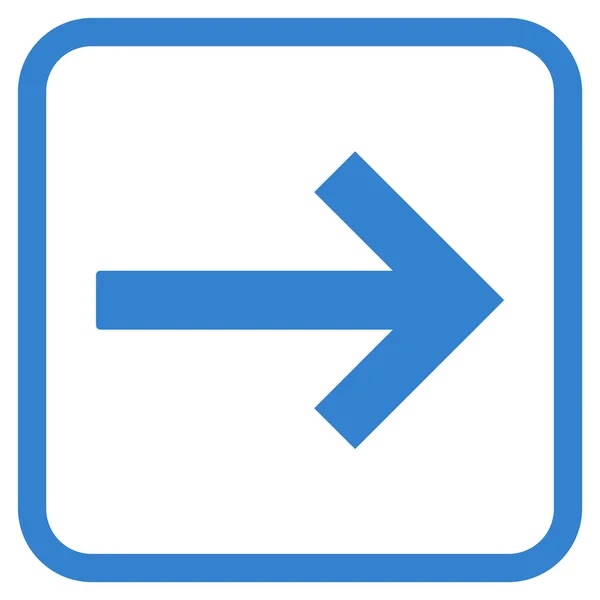 Högerpilen vektor ikonen i en ram — Stock vektor