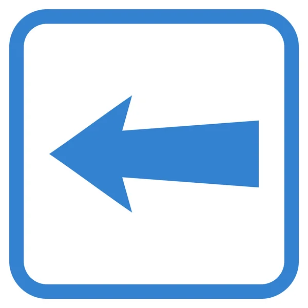 Ícone do vetor esquerdo de seta em um quadro — Vetor de Stock