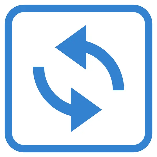 Austausch von Pfeilen Vektor-Symbol in einem Rahmen — Stockvektor