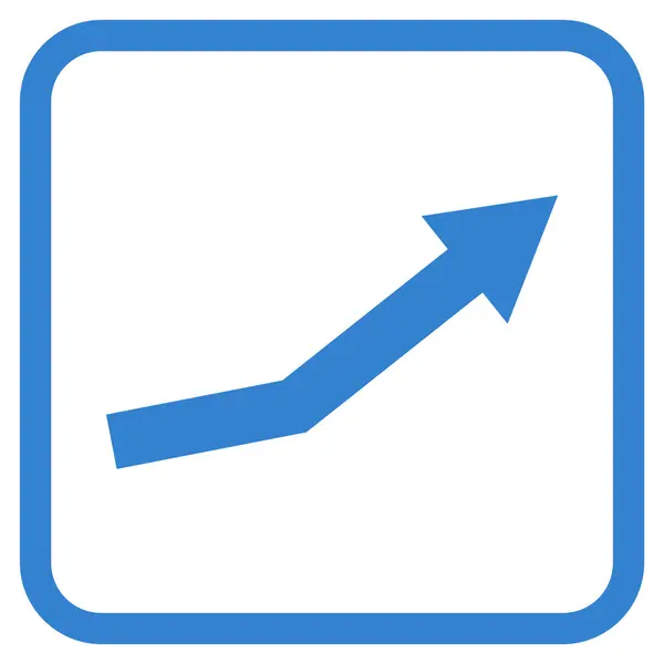 Wzrost gospodarczy Trend wektor ikona w ramce — Wektor stockowy