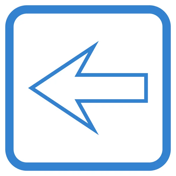 Icône vectorielle gauche dans un cadre — Image vectorielle