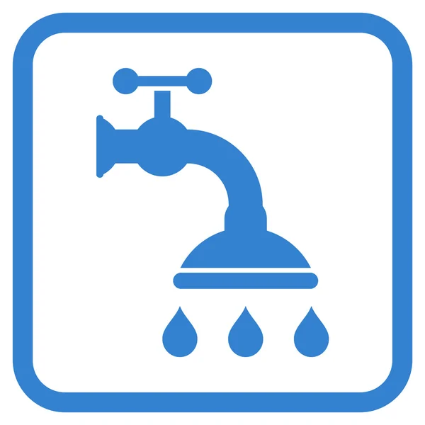 Shower Tap Vector Icon In a Frame — Stock Vector