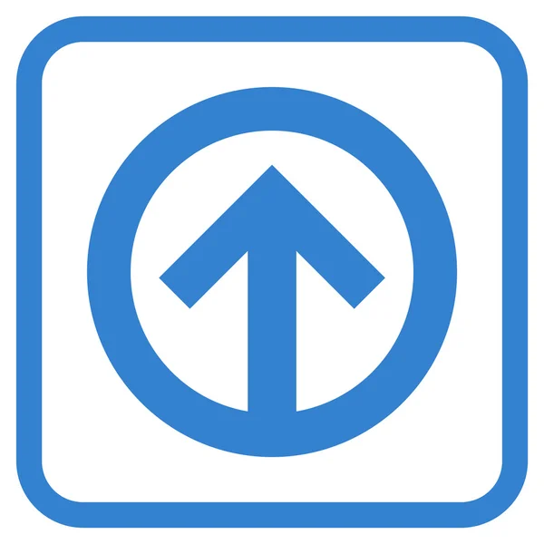 Riktning upp vektor ikonen i en ram — Stock vektor