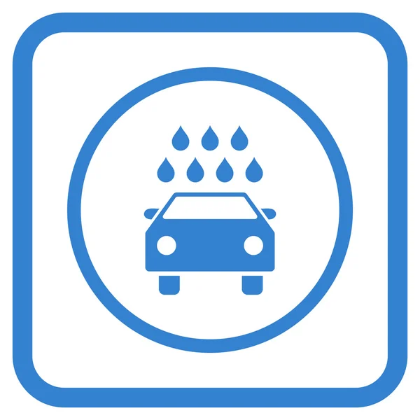 Ícone do vetor do chuveiro do carro em um quadro —  Vetores de Stock