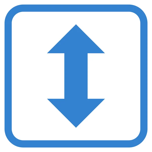 Flechas de intercambio vertical Vector icono en un marco — Vector de stock