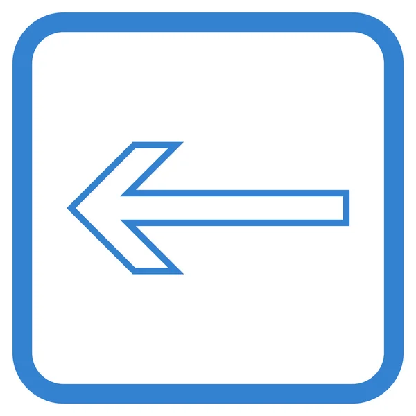 Pfeil links Vektor-Symbol in einem Rahmen — Stockvektor